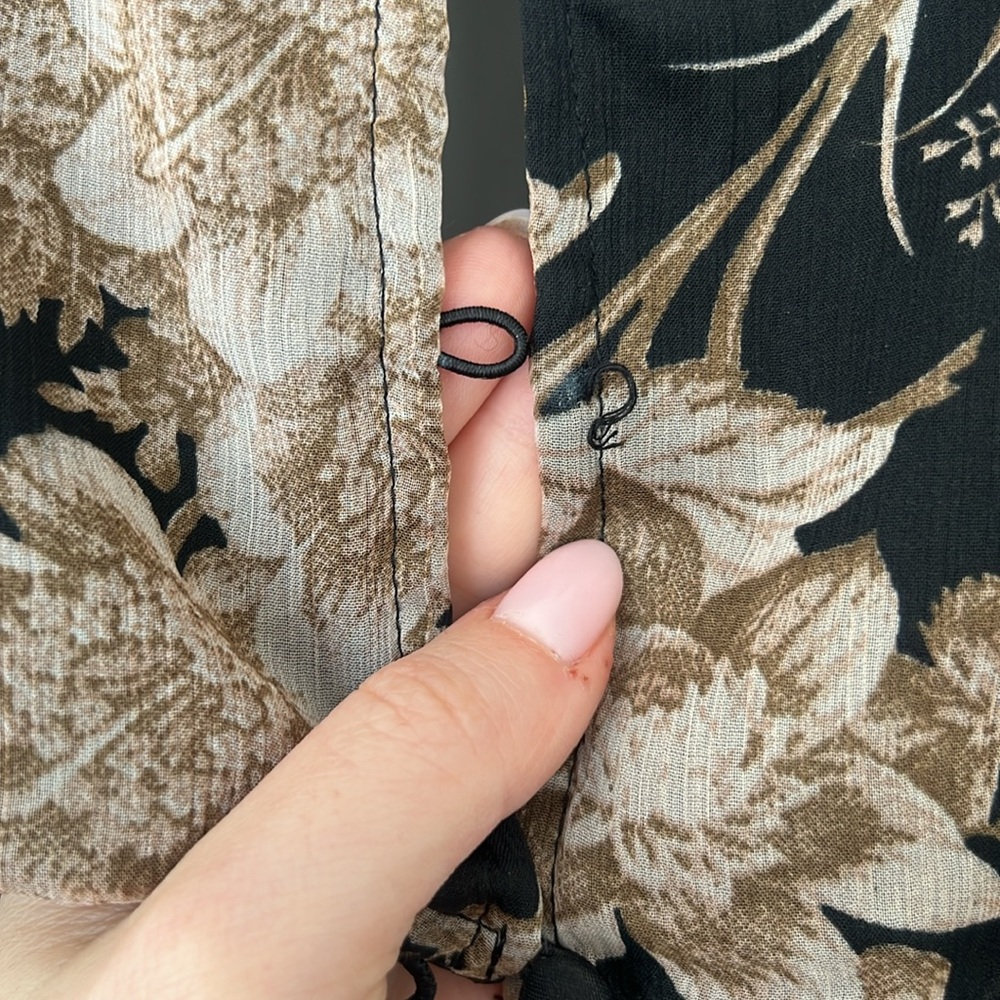 ASOS Black and Tan Floral Long Sleeve Dress - Picture 7 of 9